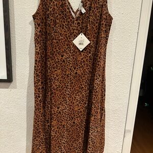 Leopard Print Sleeveless Dress